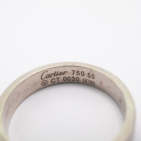 Cartier Ring Happy Birthday K18WG White Gold #55 Men's Women's - Picture 4 of 9
